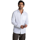Craghoppers Mens Moro 100% Cotton Insect Repellent Long Sleeve Shirt in White