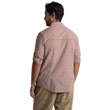 Craghoppers Mens Nuoro Insect Repellent Quick Dry Long Sleeve Shirt in Red Beach Check