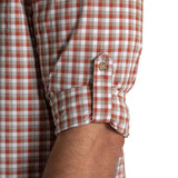 Craghoppers Mens Nuoro Insect Repellent Quick Dry Long Sleeve Shirt in Red Beach Check