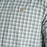 Craghoppers NosiLife Nuoro Check Long Sleeve Shirt in Lichen Green / Ecru Check