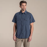 Craghoppers Kiwi II Short Sleeve UPF50+ Hiking Shirt in Ombre Blue