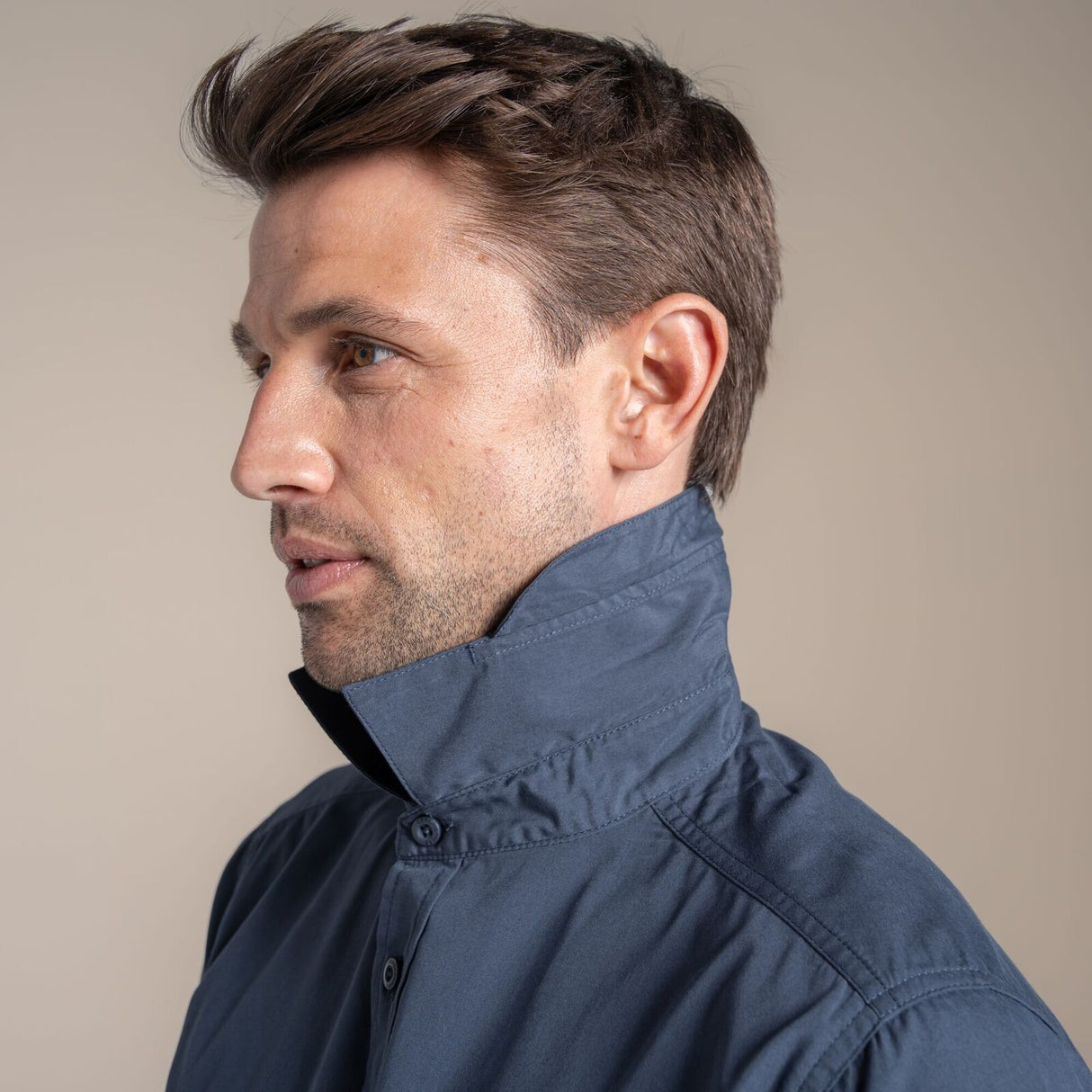 Craghoppers Kiwi II Short Sleeve UPF50+ Hiking Shirt in Ombre Blue