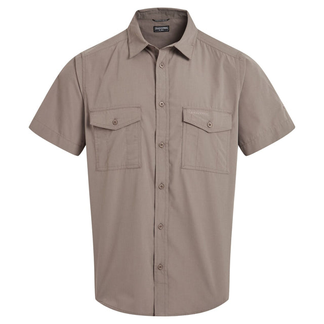 Craghoppers Kiwi II Short Sleeve UPF50+ Hiking Shirt in Pebble