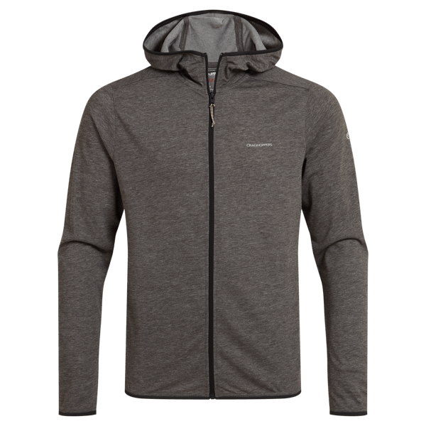 Craghoppers NosiLife Deft Hooded Travel Jacket in Black Pepper Marl