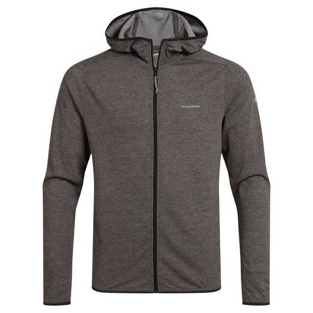 Craghoppers NosiLife Deft Hooded Travel Jacket in Black Pepper Marl