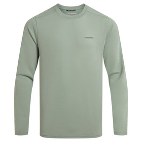 Craghoppers Mens Abel Insect Repellent Quick Dry Long Sleeve T-Shirt in Lichen Green - XXL
