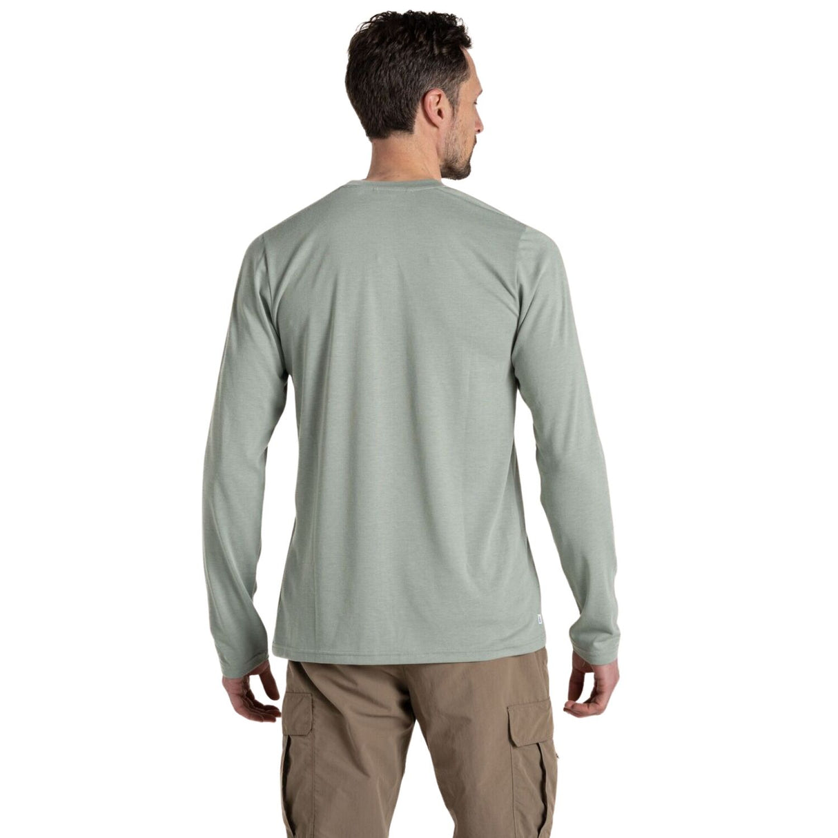 Craghoppers Mens Abel Insect Repellent Quick Dry Long Sleeve T-Shirt in Lichen Green