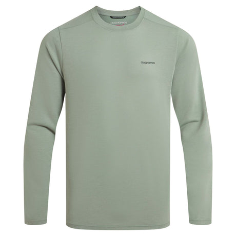 Craghoppers Mens Abel Insect Repellent Quick Dry Long Sleeve T-Shirt in Lichen Green