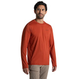 Craghoppers Mens Abel Insect Repellent Quick Dry Long Sleeve T-Shirt in Red Beach