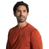 Craghoppers Mens Abel Insect Repellent Quick Dry Long Sleeve T-Shirt in Red Beach