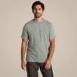 Craghoppers Mens Buffon Anti-Insect Organic Cotton Linen Blend Short Sleeve T-Shirt in Lichen Green Stripe