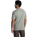 Craghoppers Mens Buffon Anti-Insect Organic Cotton Linen Blend Short Sleeve T-Shirt in Lichen Green Stripe
