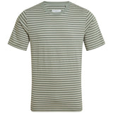 Craghoppers Mens Buffon Anti-Insect Organic Cotton Linen Blend Short Sleeve T-Shirt in Lichen Green Stripe