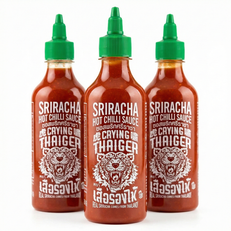3x 440ml Crying Thaiger Thai Sriracha Sauce - Hot Chilli (Product of Thailand)