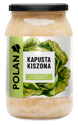 520g Polan Sauerkraut Fermented Cabbage Kapusta Kiszona in Glass Jar - Product of Poland