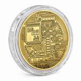 Bitcoin Commemorative Collectors Coin w/ Case - Gold Plated