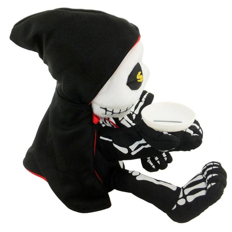 Halloween Skeleton Piggy Bank Coin Box Money Saving Plush Toy w/ Music & Dancing
