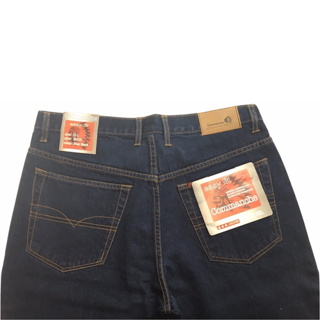 Commanche Classic Mens Straight Leg Jeans - Black Blue (Original Denim)
