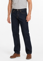 COMMANCHE Classic Basic Jeans Denim Original Straight Leg Pants Trousers - Black Blue - 42"" Waist