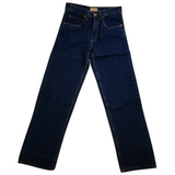 COMMANCHE Classic Basic Jeans Denim Original Straight Leg Pants Trousers - Black
