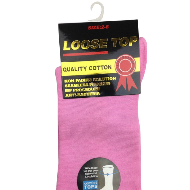 1x Pair COTTON Rich LOOSE TOP SOCKS Dress Medical Circulation Diabetic Comfort - 2-8