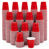 576x 2oz (60ml) Premium Plastic Red Mini Shot Cups Extra Strong PET BPA Free