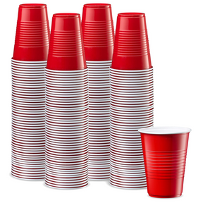 720x 9oz (266ml) Premium Plastic Red Cups Extra Strong PET BPA Free