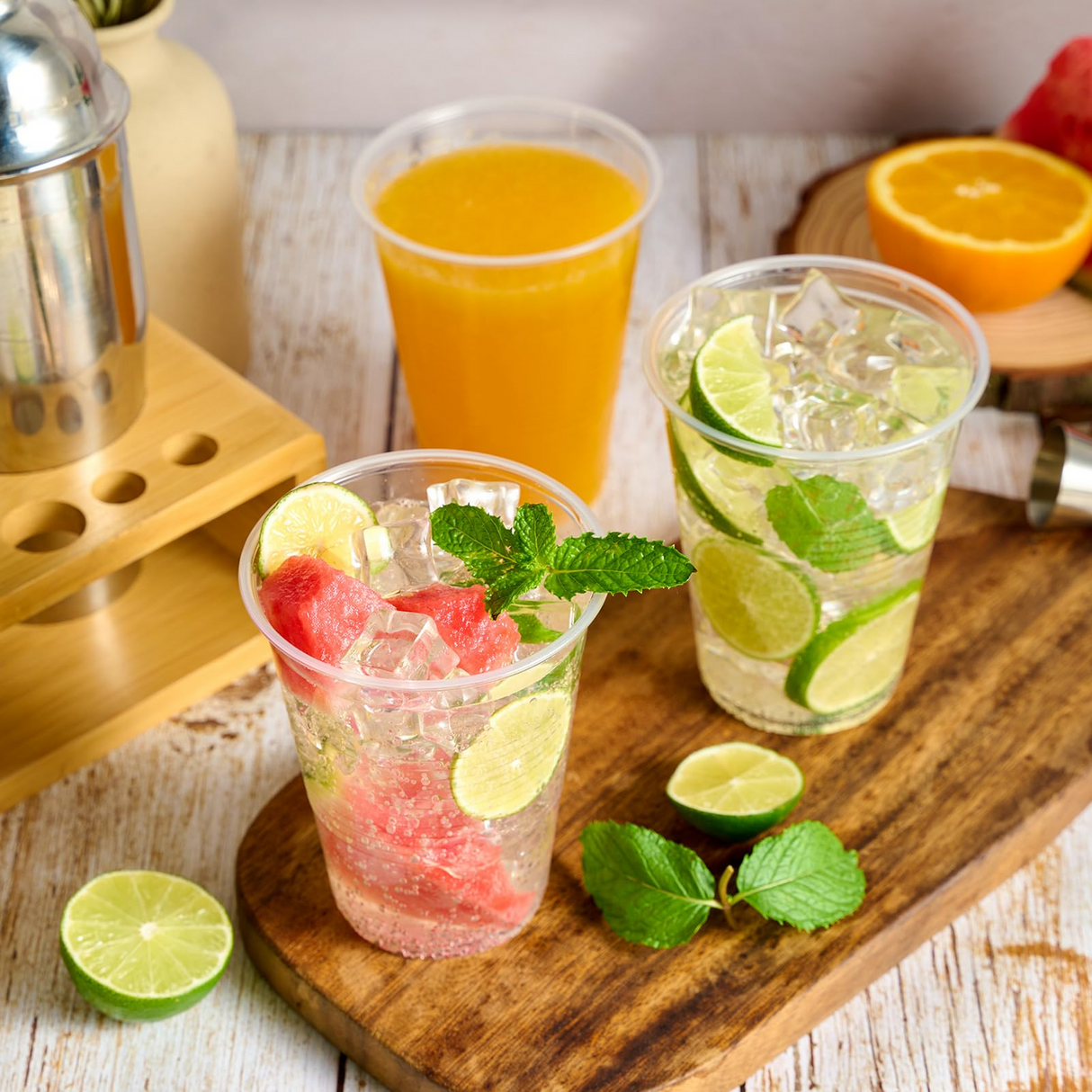 640x 16oz (480ml) Premium Plastic Clear Cups Extra Strong PET BPA Free