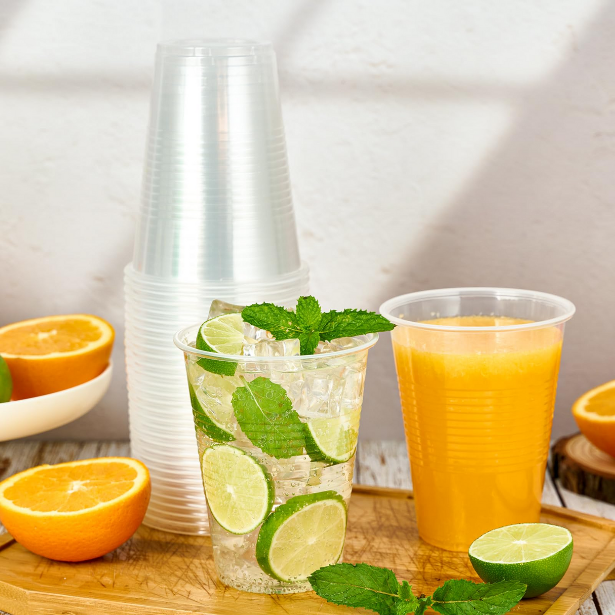 640x 16oz (480ml) Premium Plastic Clear Cups Extra Strong PET BPA Free