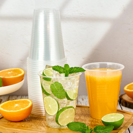 640x 16oz/480ml Premium Clear Plastic Cups - Extra Strong PET BPA Free (Bulk Pack)