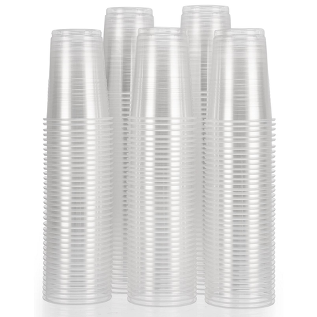 1200x 8oz/240ml Premium Clear Plastic Cups - Extra Strong PET BPA Free (Bulk)