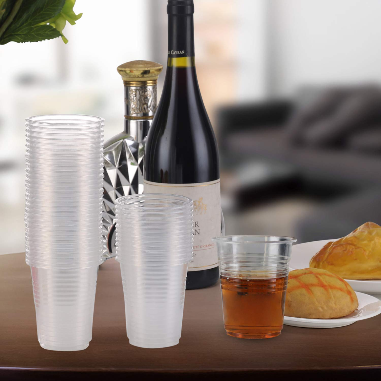 1200x 8oz/240ml Premium Clear Plastic Cups - Extra Strong PET BPA Free (Bulk)