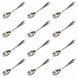 12x Stainless Steel "Narrow" Teaspoons for Condiments, Spices & Tasting Jars