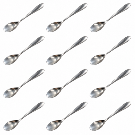 12x Stainless Steel Narrow Teaspoons Pack - For Condiments, Spices & Tasting Jars