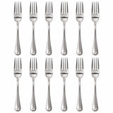 12x Stainless Steel Dinner Forks Bulk Pack - Silver (Cutlery & Tableware Set)
