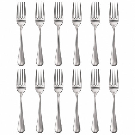 12x Stainless Steel Dinner Forks Bulk Pack - Silver (Cutlery & Tableware Set)