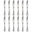 12pc Stainless Steel Dinner Knives Cutlery Table Knife Set in Silver
