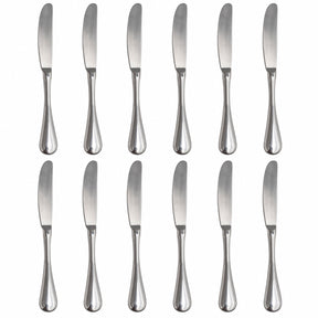 12pc Stainless Steel Dinner Knives Cutlery Table Knife Set in Silver