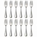 12x Stainless Steel Dessert Forks Bulk Pack - Silver (Pastry, Cake & Pie Forks)