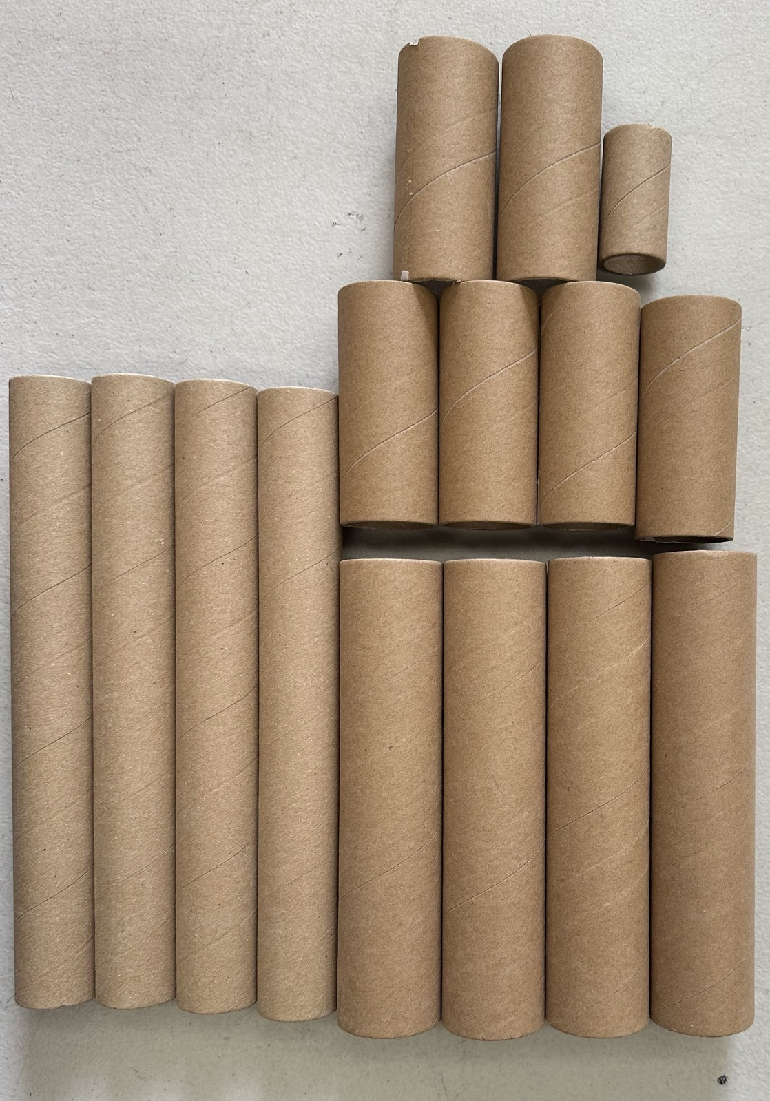 20x Brown Strong Cardboard Paper Tubes - Arts, Crafts, Schools, Packaging & DIY (Assorted Lengths)