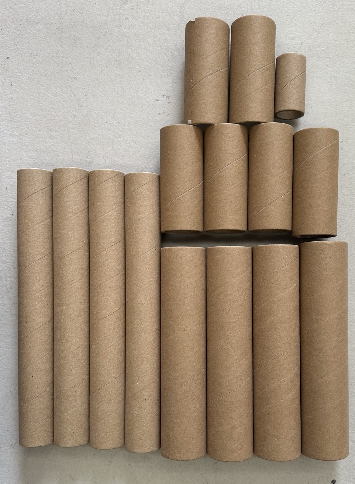 20x Brown Strong Cardboard Paper Tubes - Arts, Crafts, Schools, Packaging & DIY (Assorted Lengths)