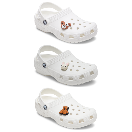 3-Pack Crocs Puppy Dog, Bunny Rabbit & Teddy Bear Jibbitz Shoe Charms - 100% Authentic