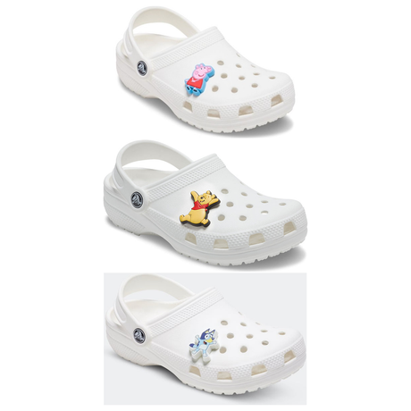 3-Pack Crocs Peppa Pig, Winnie The Pooh & Bluey Jibbitz Shoe Charms - 100% Authentic