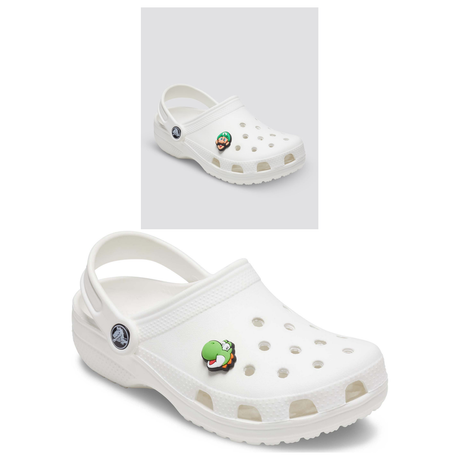 2-Pack Crocs Super Mario Luigi & Yoshi Jibbitz Shoe Charms - 100% Authentic