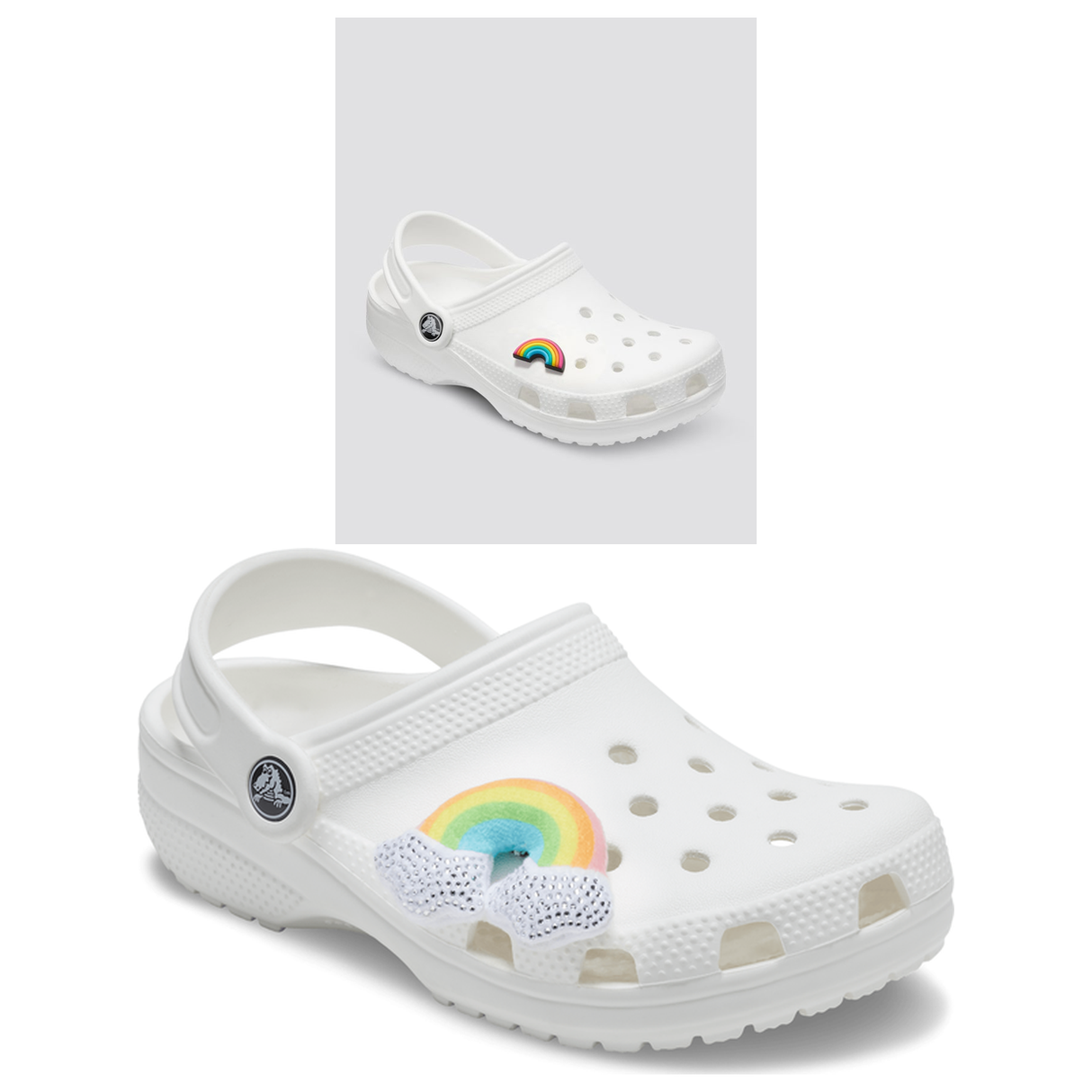 2-Pack Crocs Rainbow Jibbitz Shoe Charms - 100% Authentic