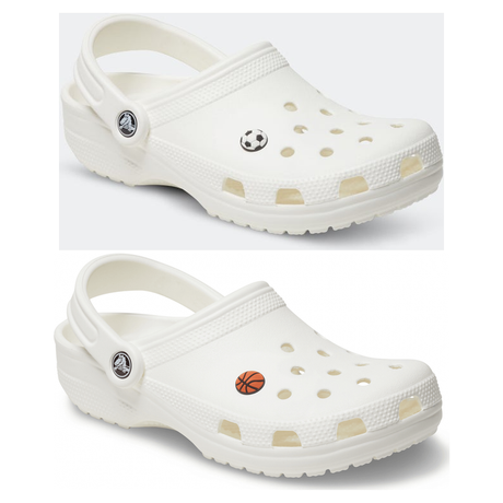 2-Pack Crocs Soccer & Basketball Sports Jibbitz Shoe Charms - 100% Authentic