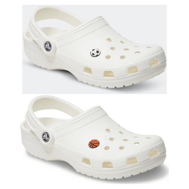 2-Pack Crocs Soccer & Basketball Jibbitz Shoe Charms - 100% Authentic
