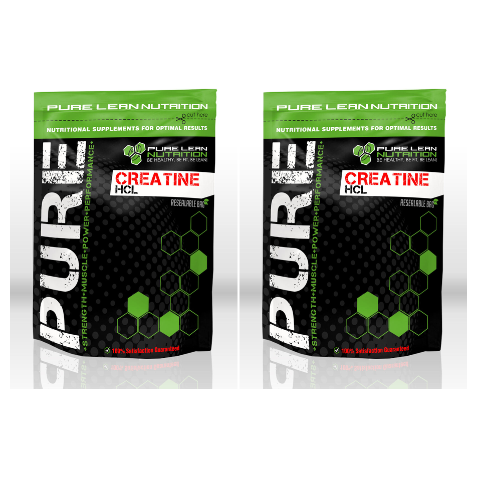 2x 100g Pure Lean Nutrition Creatine Hydrochloride (HCL) Powder Pack - Pre-Workout Concentrated Hydrochloride