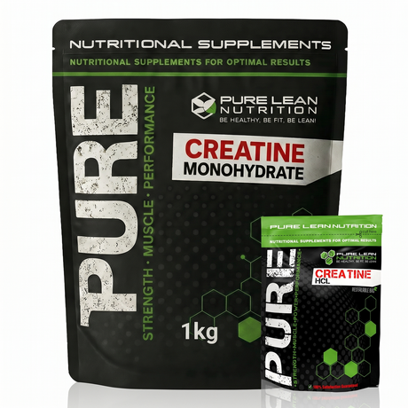 1kg Pure Lean Nutrition Creatine Monohydrate + 100g HCL Hydrochloride - 1.1kg Total Bulk Pack