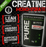 1KG Pure Lean Nutrition Creatine Monohydrate Powder - (HPLC Tested Gym Supplement)